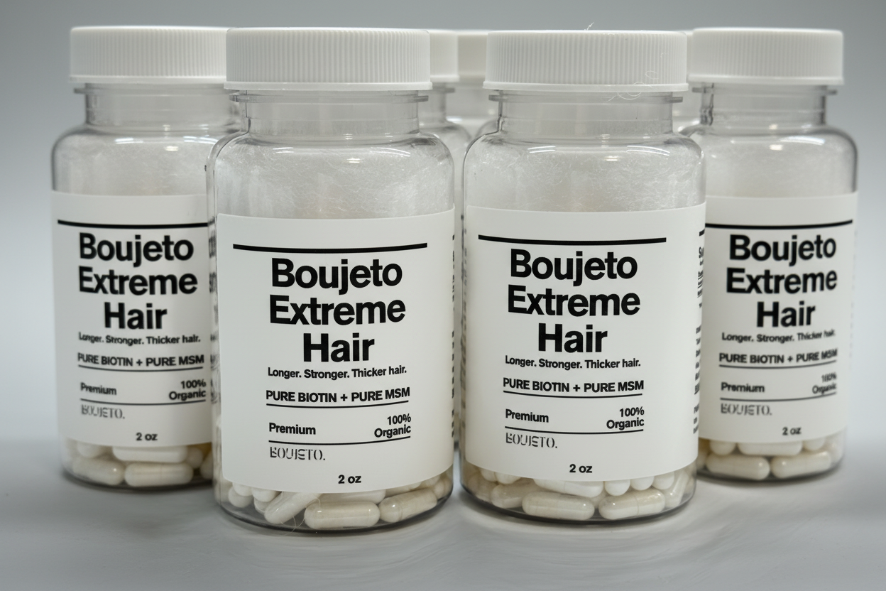 3 BOTTLES OF (60) BOUJETO EXTREME HAIR GROWTH